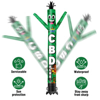 6 10 15 20FT Tall CBD Here Waving Inflatable Tube Man(Blower Not Included) - goodeny