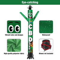 6 10 15 20FT Tall CBD Here Waving Inflatable Tube Man(Blower Not Included) - goodeny