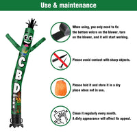 6 10 15 20FT Tall CBD Here Waving Inflatable Tube Man(Blower Not Included) - goodeny