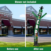 6 10 15 20FT Tall CBD Here Waving Inflatable Tube Man(Blower Not Included) - goodeny