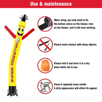 6 10 15 20FT Tall Cellphone Repair Waving Inflatable Tube Man(Blower Not Included) - goodeny