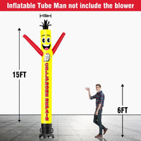 6 10 15 20FT Tall Cellphone Repair Waving Inflatable Tube Man(Blower Not Included) - goodeny