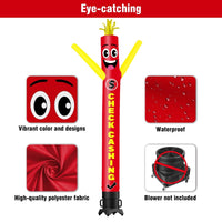 6 10 15 20FT Tall Check Cashing Waving Inflatable Tube Man(Blower Not Included) - goodeny