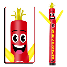 6 10 15 20FT Tall Check Cashing Waving Inflatable Tube Man(Blower Not Included) - goodeny