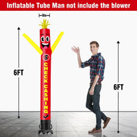 6 10 15 20FT Tall Check Cashing Waving Inflatable Tube Man(Blower Not Included) - goodeny
