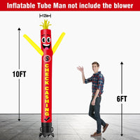 6 10 15 20FT Tall Check Cashing Waving Inflatable Tube Man(Blower Not Included) - goodeny