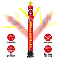 6 10 15 20FT Tall Check Cashing Waving Inflatable Tube Man(Blower Not Included) - goodeny