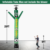 6 10 15 20FT Tall Cheer For Every Goal Waving Inflatable Tube Man(Blower Not Included) - goodeny