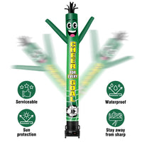 6 10 15 20FT Tall Cheer For Every Goal Waving Inflatable Tube Man(Blower Not Included) - goodeny
