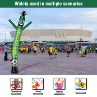 6 10 15 20FT Tall Cheer For Every Goal Waving Inflatable Tube Man(Blower Not Included) - goodeny