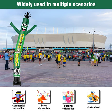 6 10 15 20FT Tall Cheer For Every Goal Waving Inflatable Tube Man(Blower Not Included) - goodeny