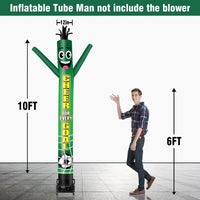 6 10 15 20FT Tall Cheer For Every Goal Waving Inflatable Tube Man(Blower Not Included) - goodeny