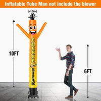 6 10 15 20FT Tall Cheese Steak Waving Inflatable Tube Man(Blower Not Included) - goodeny
