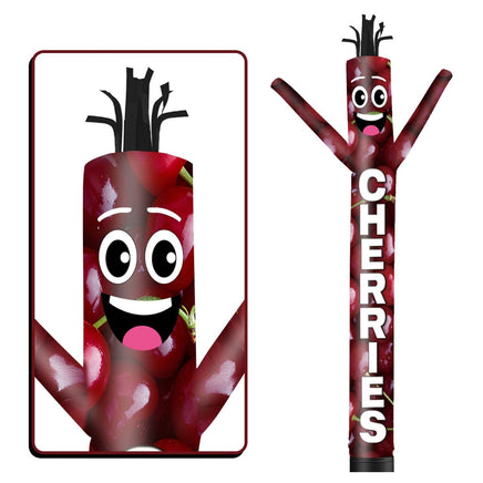 6 10 15 20FT Tall Cherries Waving Inflatable Tube Man(Blower Not Included) - goodeny