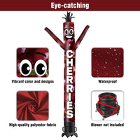 6 10 15 20FT Tall Cherries Waving Inflatable Tube Man(Blower Not Included) - goodeny
