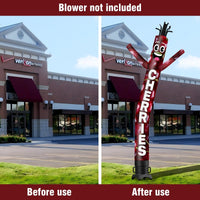 6 10 15 20FT Tall Cherries Waving Inflatable Tube Man(Blower Not Included) - goodeny