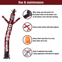 6 10 15 20FT Tall Cherries Waving Inflatable Tube Man(Blower Not Included) - goodeny