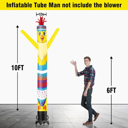 6 10 15 20FT Tall Chicken Easter Egg Waving Inflatable Tube Man(Blower Not Included) - goodeny