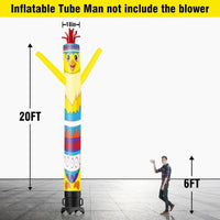 6 10 15 20FT Tall Chicken Easter Egg Waving Inflatable Tube Man(Blower Not Included) - goodeny