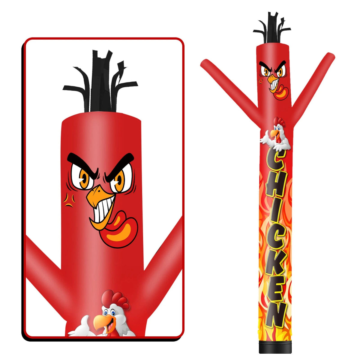 6 10 15 20FT Tall Chicken Waving Inflatable Tube Man(Blower Not ...