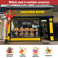 6 10 15 20FT Tall Chicken Waving Inflatable Tube Man(Blower Not Included) - goodeny