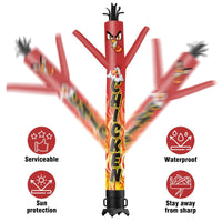 6 10 15 20FT Tall Chicken Waving Inflatable Tube Man(Blower Not Included) - goodeny