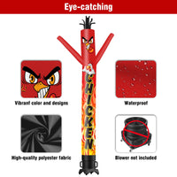 6 10 15 20FT Tall Chicken Waving Inflatable Tube Man(Blower Not Included) - goodeny