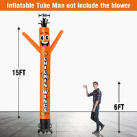 6 10 15 20FT Tall Chicken Wings Waving Inflatable Tube Man(Blower Not Included) - goodeny