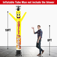 6 10 15 20FT Tall Chili Dogs Waving Inflatable Tube Man(Blower Not Included) - goodeny