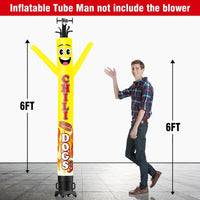 6 10 15 20FT Tall Chili Dogs Waving Inflatable Tube Man(Blower Not Included) - goodeny