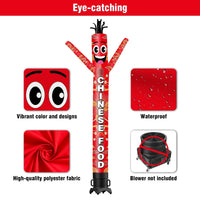 6 10 15 20FT Tall Chinese Food Waving Inflatable Tube Man(Blower Not Included) - goodeny