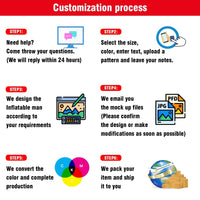 6 10 15 20FT Tall Chinese Food Waving Inflatable Tube Man(Blower Not Included) - goodeny