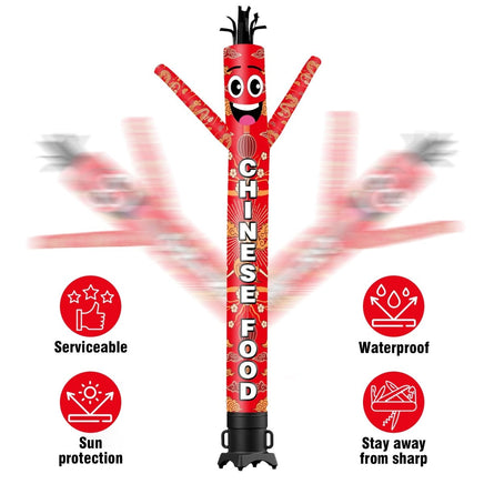 6 10 15 20FT Tall Chinese Food Waving Inflatable Tube Man(Blower Not Included) - goodeny