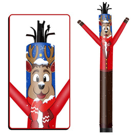 6 10 15 20FT Tall Christmas Moose Waving Inflatable Tube Man(Blower Not Included) - goodeny