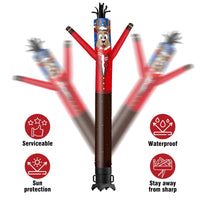 6 10 15 20FT Tall Christmas Moose Waving Inflatable Tube Man(Blower Not Included) - goodeny