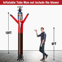 6 10 15 20FT Tall Christmas Moose Waving Inflatable Tube Man(Blower Not Included) - goodeny