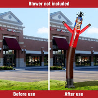 6 10 15 20FT Tall Christmas Moose Waving Inflatable Tube Man(Blower Not Included) - goodeny