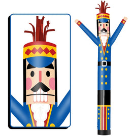 6 10 15 20FT Tall Christmas Nutcracker Blue Waving Inflatable Tube Man(Blower Not Included) - goodeny