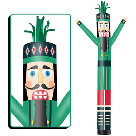 6 10 15 20FT Tall Christmas Nutcracker Green Waving Inflatable Tube Man(Blower Not Included) - goodeny