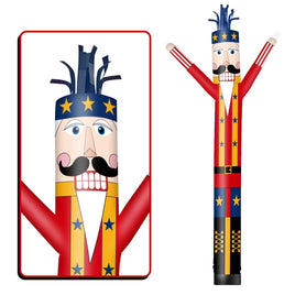 6 10 15 20FT Tall Christmas Nutcracker Waving Inflatable Tube Man(Blower Not Included) - goodeny