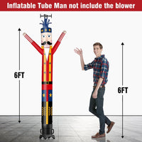6 10 15 20FT Tall Christmas Nutcracker Waving Inflatable Tube Man(Blower Not Included) - goodeny