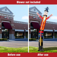 6 10 15 20FT Tall Christmas Nutcracker Waving Inflatable Tube Man(Blower Not Included) - goodeny