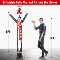 6 10 15 20FT Tall Christmas Penguin Waving Inflatable Tube Man(Blower Not Included) - goodeny