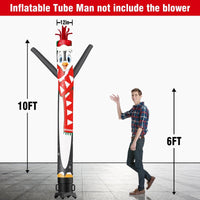 6 10 15 20FT Tall Christmas Penguin Waving Inflatable Tube Man(Blower Not Included) - goodeny