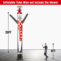 6 10 15 20FT Tall Christmas Penguin Waving Inflatable Tube Man(Blower Not Included) - goodeny
