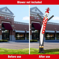 6 10 15 20FT Tall Christmas Penguin Waving Inflatable Tube Man(Blower Not Included) - goodeny