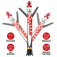 6 10 15 20FT Tall Christmas Penguin Waving Inflatable Tube Man(Blower Not Included) - goodeny