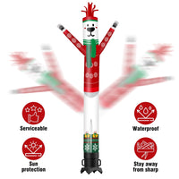 6 10 15 20FT Tall Christmas Polar Bear Waving Inflatable Tube Man(Blower Not Included) - goodeny