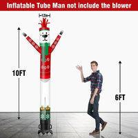 6 10 15 20FT Tall Christmas Polar Bear Waving Inflatable Tube Man(Blower Not Included) - goodeny
