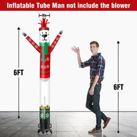6 10 15 20FT Tall Christmas Polar Bear Waving Inflatable Tube Man(Blower Not Included) - goodeny